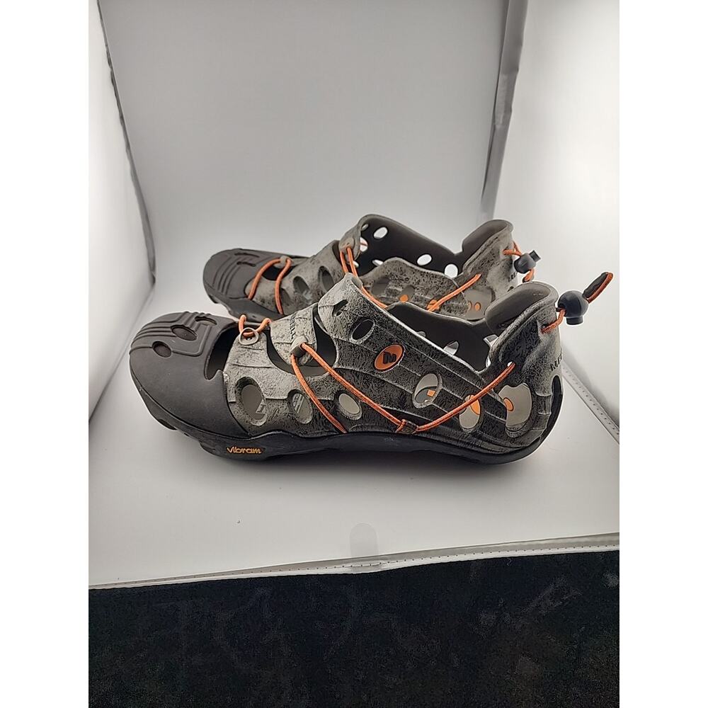Merrell Mens Vapor Slip On Water Shoes Vibram Sole Brown Orange Rubber SZ 11